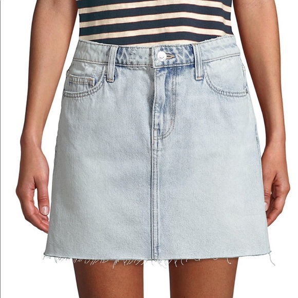 Current/Elliott Dresses & Skirts - Current Elliott Raw Edge Denim Mini Skirt